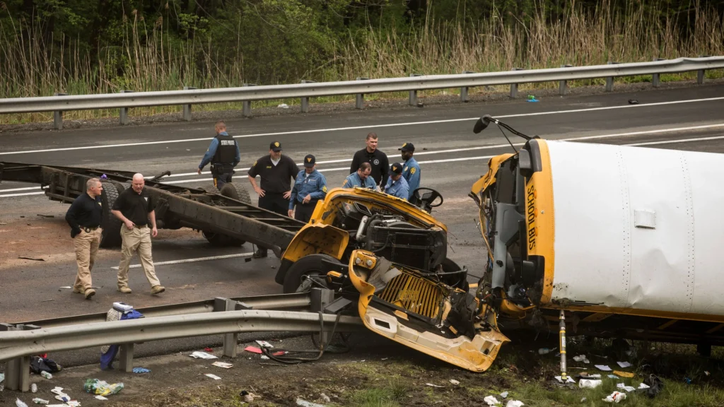 NJ Bus Crash in Wall Township Causes Major Shutdown on I-95